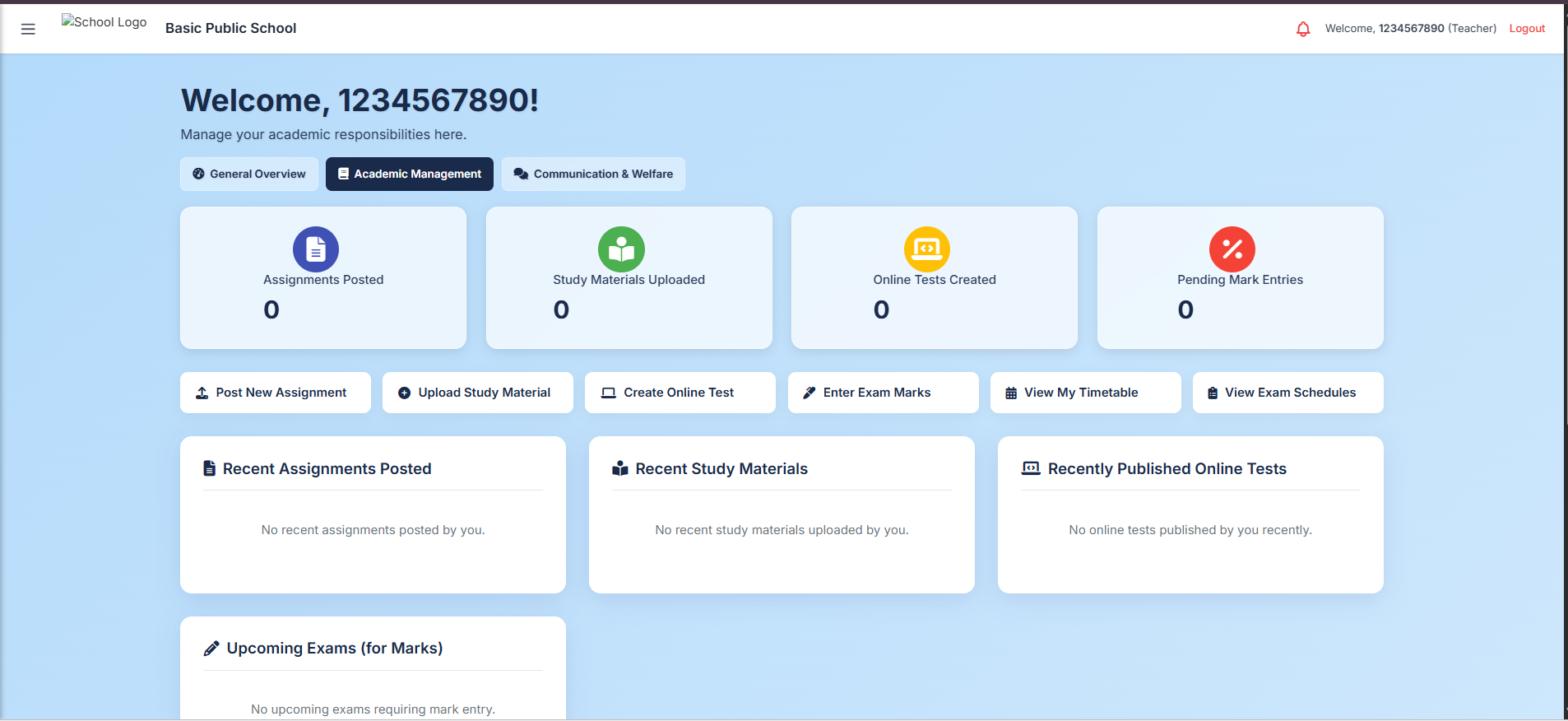Mednova school Teacher Homework Management